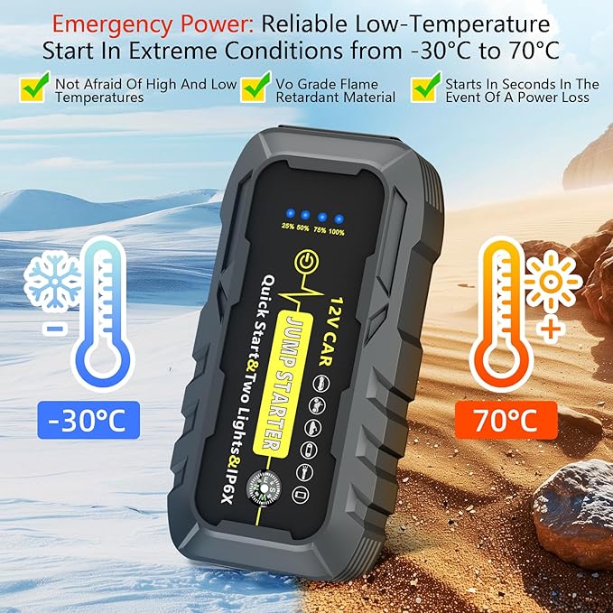 2025 Upgraded for A5 Car Jump Starter 3000A, Jump Starter Battery Pack for Up - Image 6