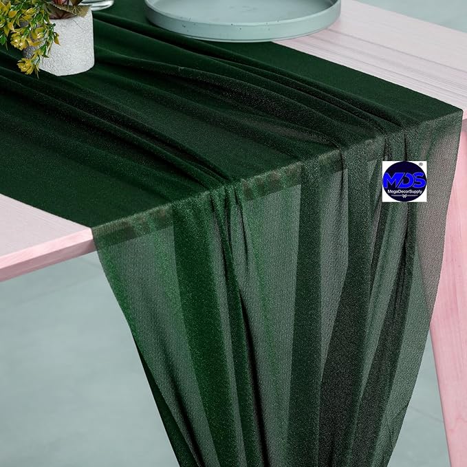 MDS Halloween Chiffon Table Runner - 12 Pack, 29 x 170 Inches, 14ft Each - Sh...