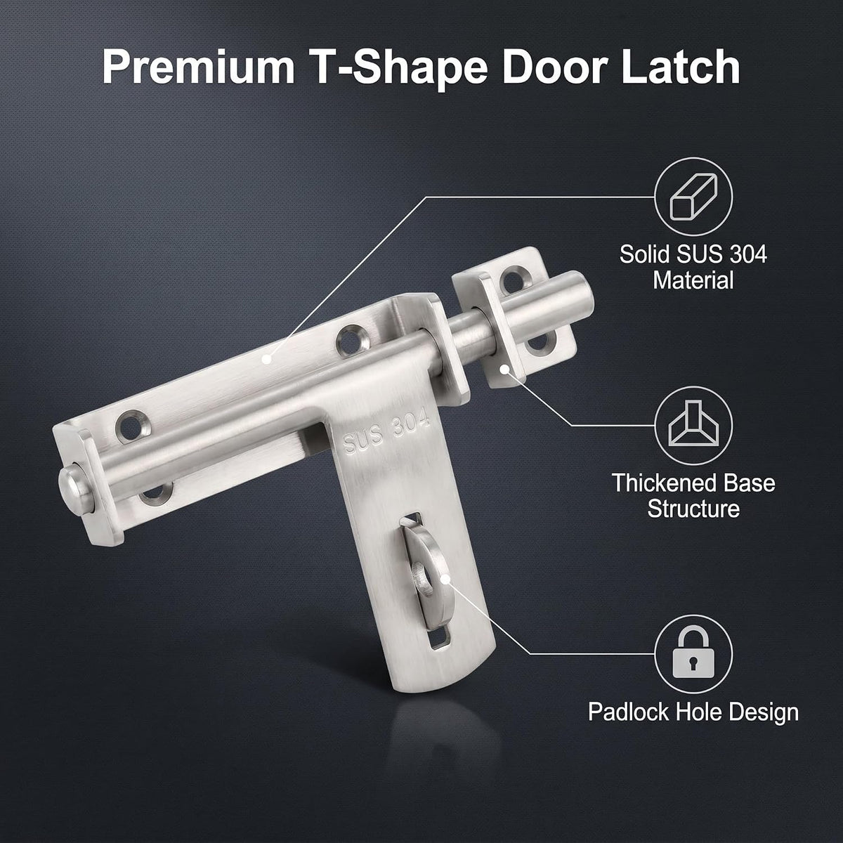 dingchi sliding bolt gate latch, safety lock bolt, package contents