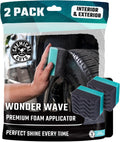 Chemical Guys Wonder Wave Durafoam Tire Shine Applicator Pads - Foam Pads for Applying Tire Dressings, Protectants, Wax, Polish and Car Detailer Products for Trucks and SUVs - 2 Pack