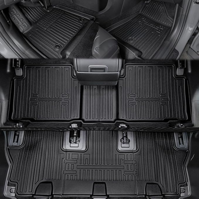 Floor Mats for 2024 2025 2026 Hyundai Santa Fe 6-Seat/7-Seat, All Weather TPE - Image 2
