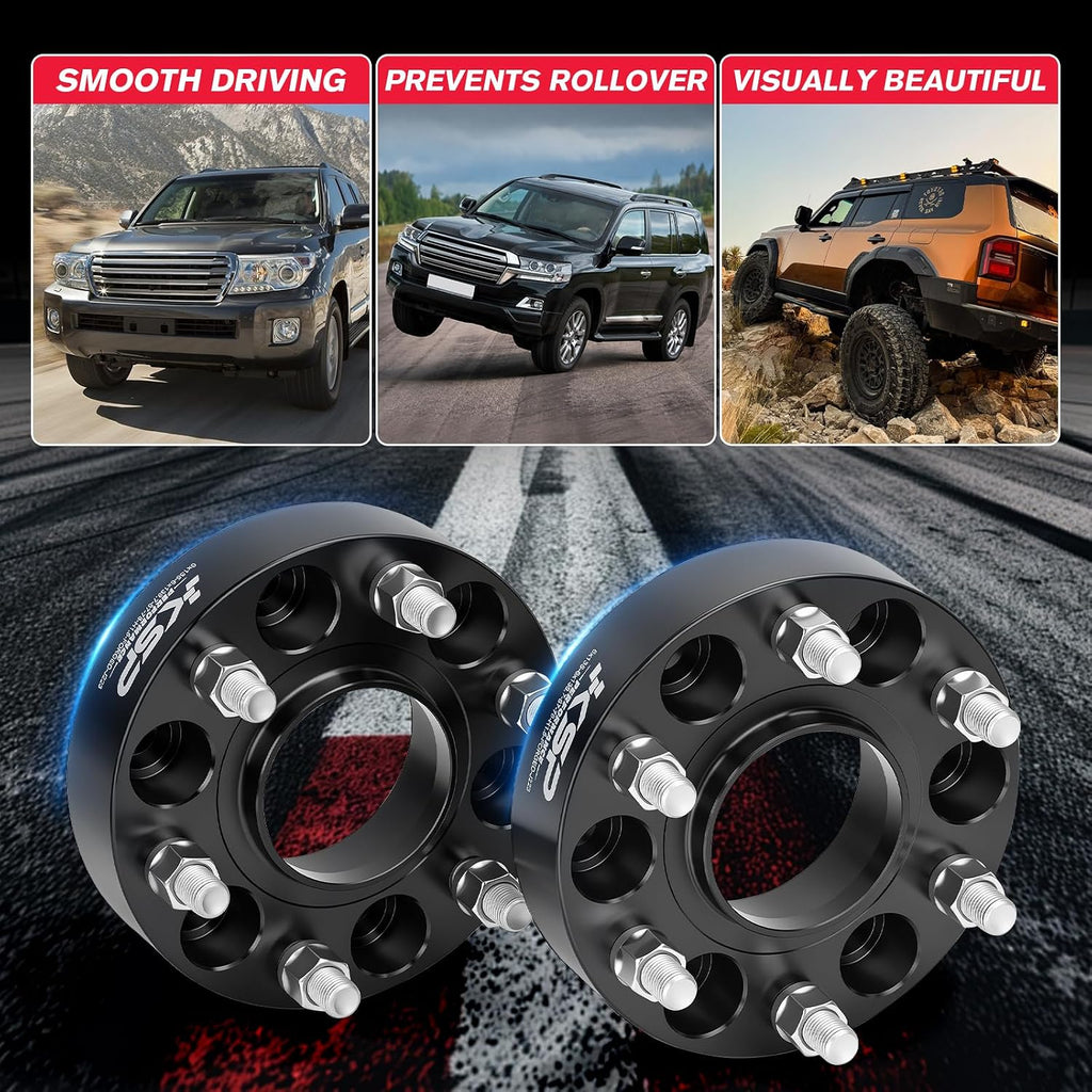 KSP 6X135 to 6x5.5 Conversion Spacer, Change Bolt Pattern Wheel Adapter fit Silverado Ram Wheel Install on F150 Vehicle with 87.1mm Hub Bore, Front and back are widen by 3in (each 1.5")14x1.5 Stud