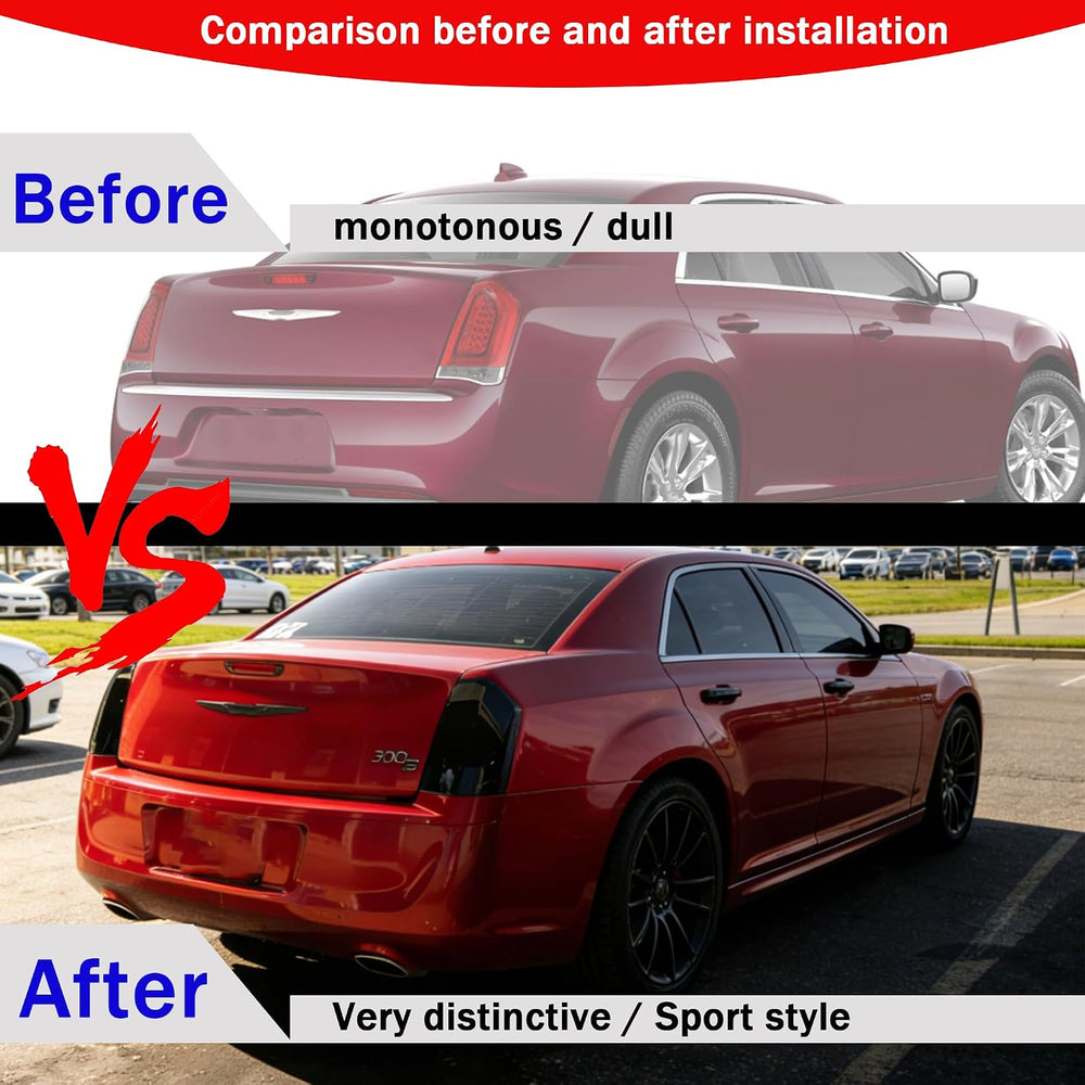 Tail Light Covers Guards Tint Fit For Chrysler 300 2015-2023 Accessories 300C...