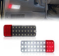 LED Interior Light Panel Courtesy Lights Compatible with Ford F150 F250 Bronco 1992-1996, F350 1992-1997, Full LED Car Door Lamp Assembly White & Red 2pcs