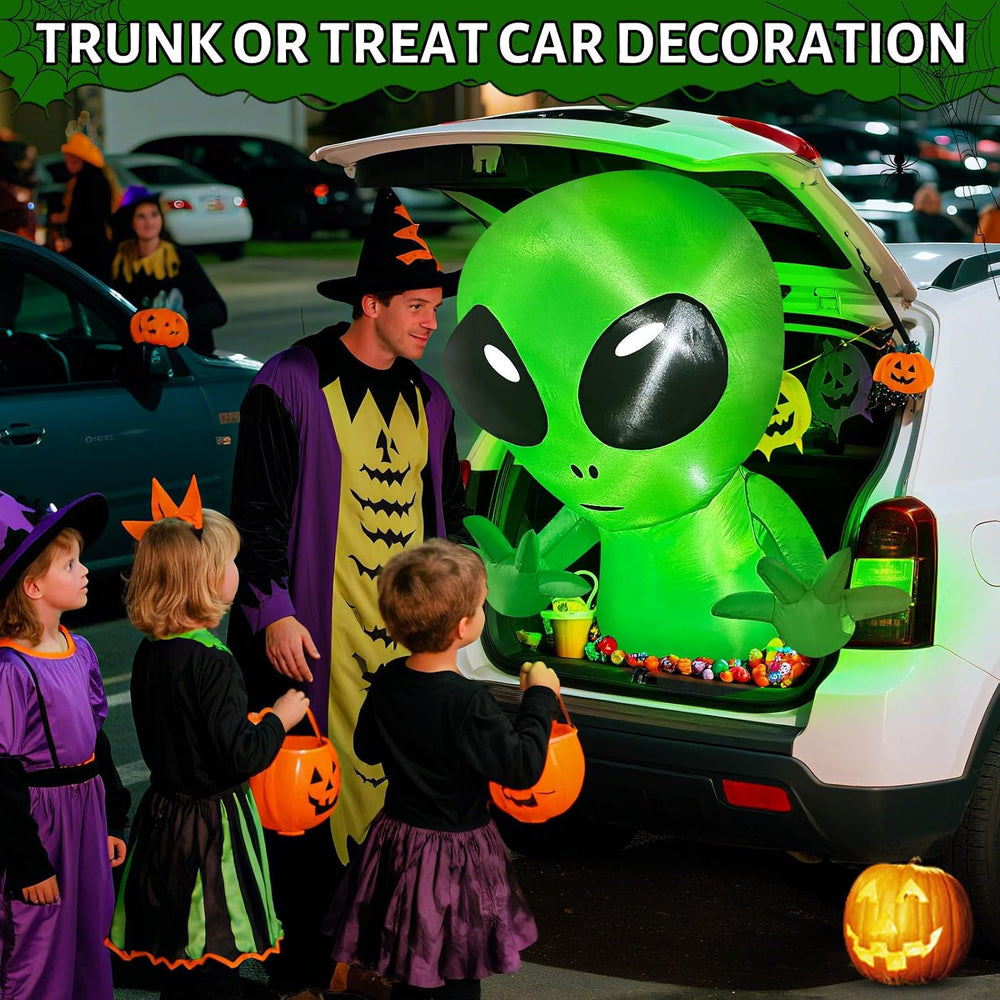 3 FT Trunk or Treat Car Decorations Kit Halloween Inflatable Alien