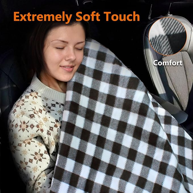Electric Blanket, 12 Volt Heated Blanket, Car Heated Travel Blanket, - Image 7