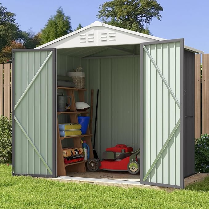 Patiowell 6x4 FT Outdoor Storage Shed, Water-Resistance Metal Outdoor Sheds - Image 3