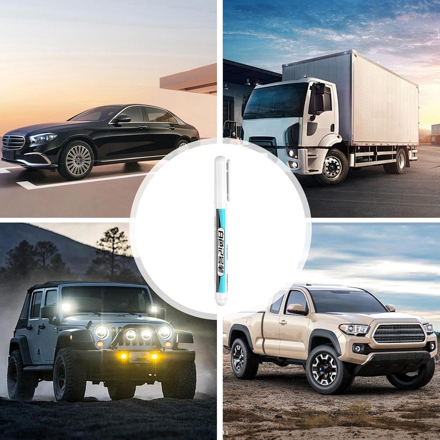 Tire Marker White - Waterproof Paint Pen, Automotive Pencil, Tire Lettering Marker, Long Lasting Rubber Writing Tool | Commercial Construction Use For Vehicle Maintenance Marking