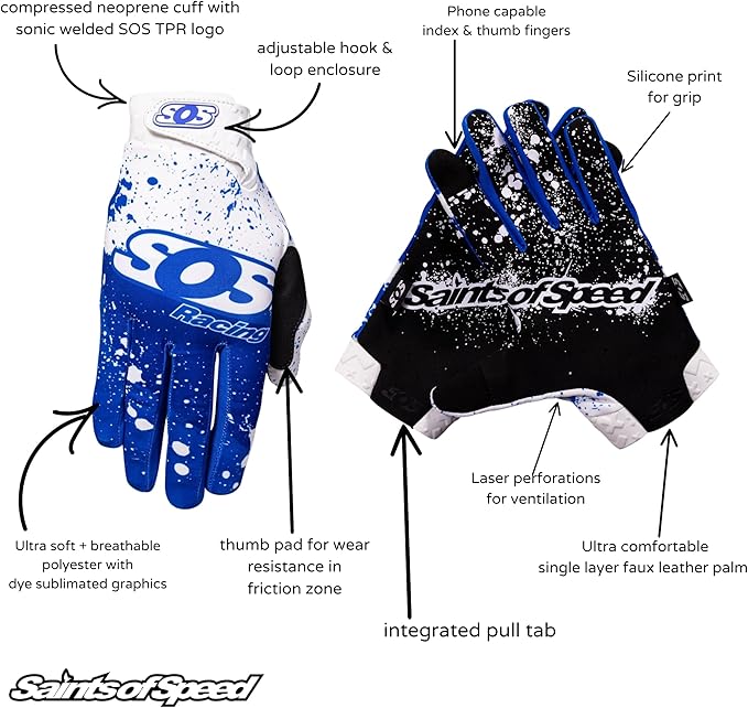 Saints of Speed Dirt Bike Gloves – Motocross, Mountain Bike, Motorcycle - Image 3
