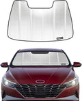 Pigenius Windshield Sun Shade for Hyundai Elantra 2021-2026. Reflective Aluminum Film Front Window Sunshade - BLAZBLOCK