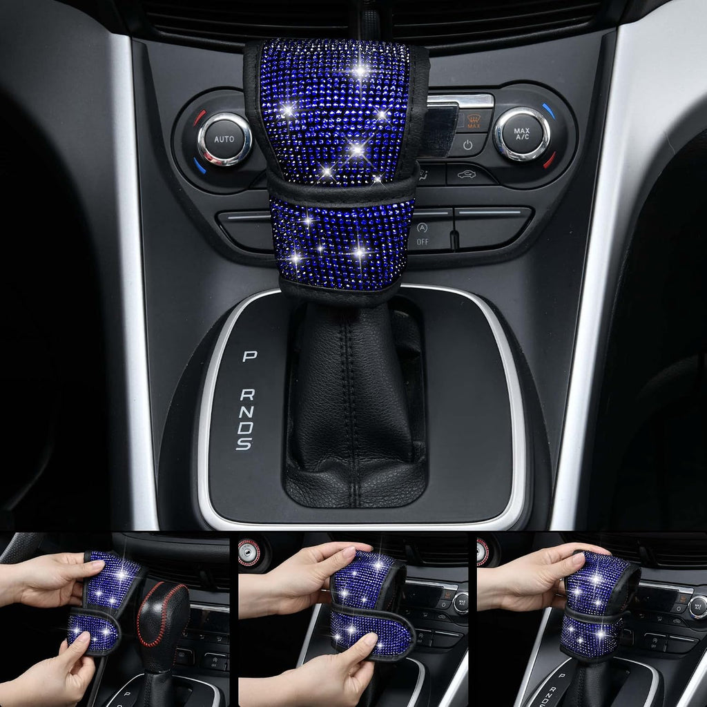 car pass 23 pcs bling diamond car accessories, front angle view