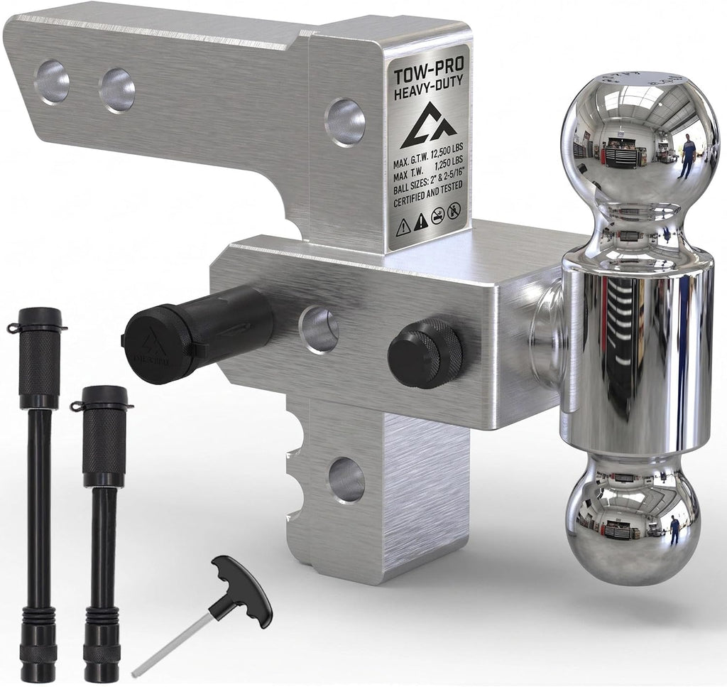 adjustable trailer hitch - heavy duty aluminum drop, main product view