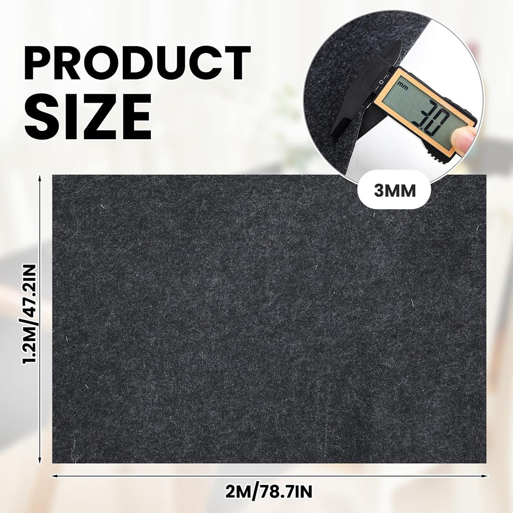 Nuanchu 78.7 x 47.2 Inch Gray Underfelt Carpet for Speaker Sub Box, RV, Boat, Marine, Auto, Truck, Car Trunk, Door Liner, Desk