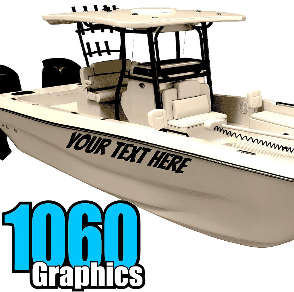 Custom Vinyl Boat Numbers & Letters (Two Decals)