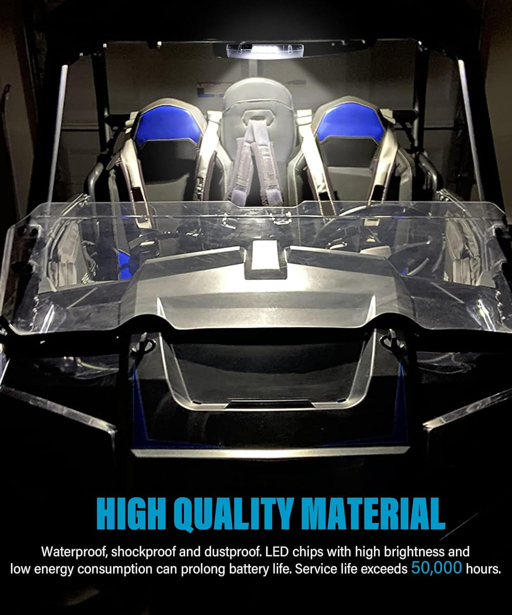 RACOONA UTV Dome Light,UTV Interior Light,Universal Roll Bar Mount LED Light,Car Accessories Interior Dome Light Utility Roll Cage Light Courtesy Light for UTV ATV RZR Truck Car Off Road Vehicle
