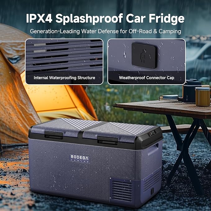 BODEGACOOLER 12 Volt Car Refrigerator, 79QT IPX4 Waterproof Electric Cooler - Image 5