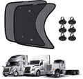 KUST 2PCS 23''*21.6'' Side Window Shades for Semi Truck/Heavy Duty Truck - Freightliner Cascadia, Volvo, Mack, Kenworth, Peterbilt, International LT, Western Star - Mesh Shade - Truck Accessories