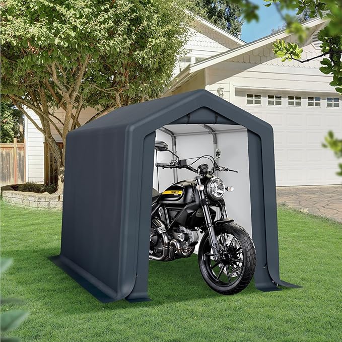 Sophia & William Outdoor Storage Shed Carport 6x10 ft Heavy Duty, Portable - Image 2