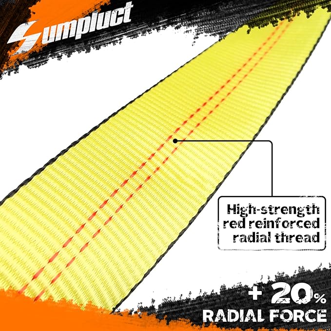Recovery Tow Strap 2in X 20ft Heavy Duty 20, 000 lbs Break Strength, Use - Image 3