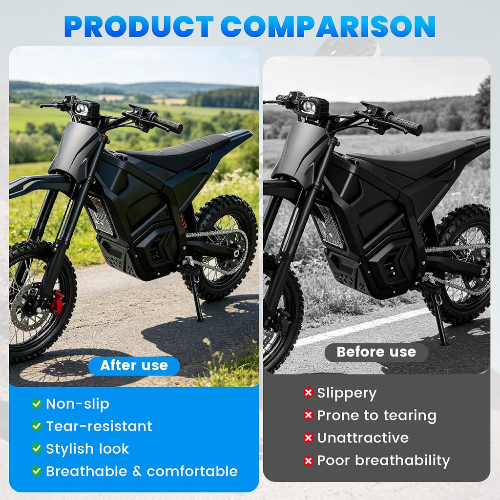 Seat Cover for Yozma IN10, Motorcycle Seat Cushion Replacement Cover for Yozma IN10, Seat Cover for Ebike Accessories(Black)