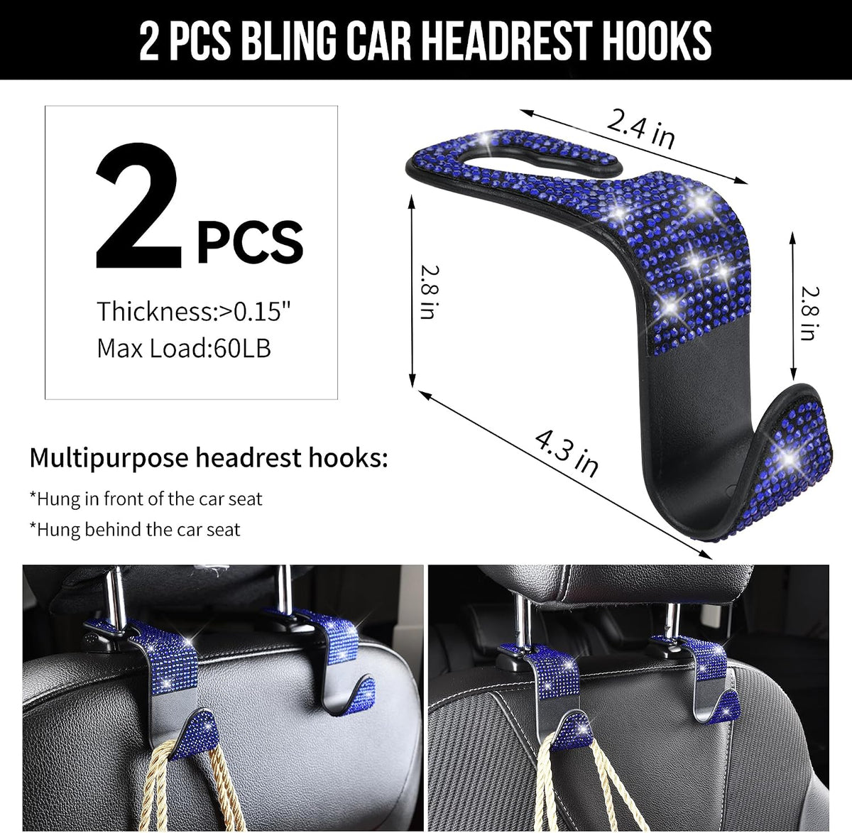 car pass 23 pcs bling diamond car accessories, package contents