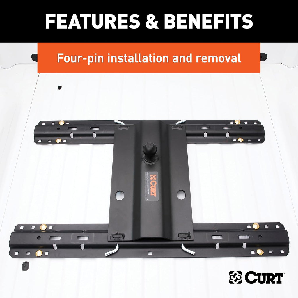 Curt Manufacturing 16055 Rail Mounted Gooseneck Hitch