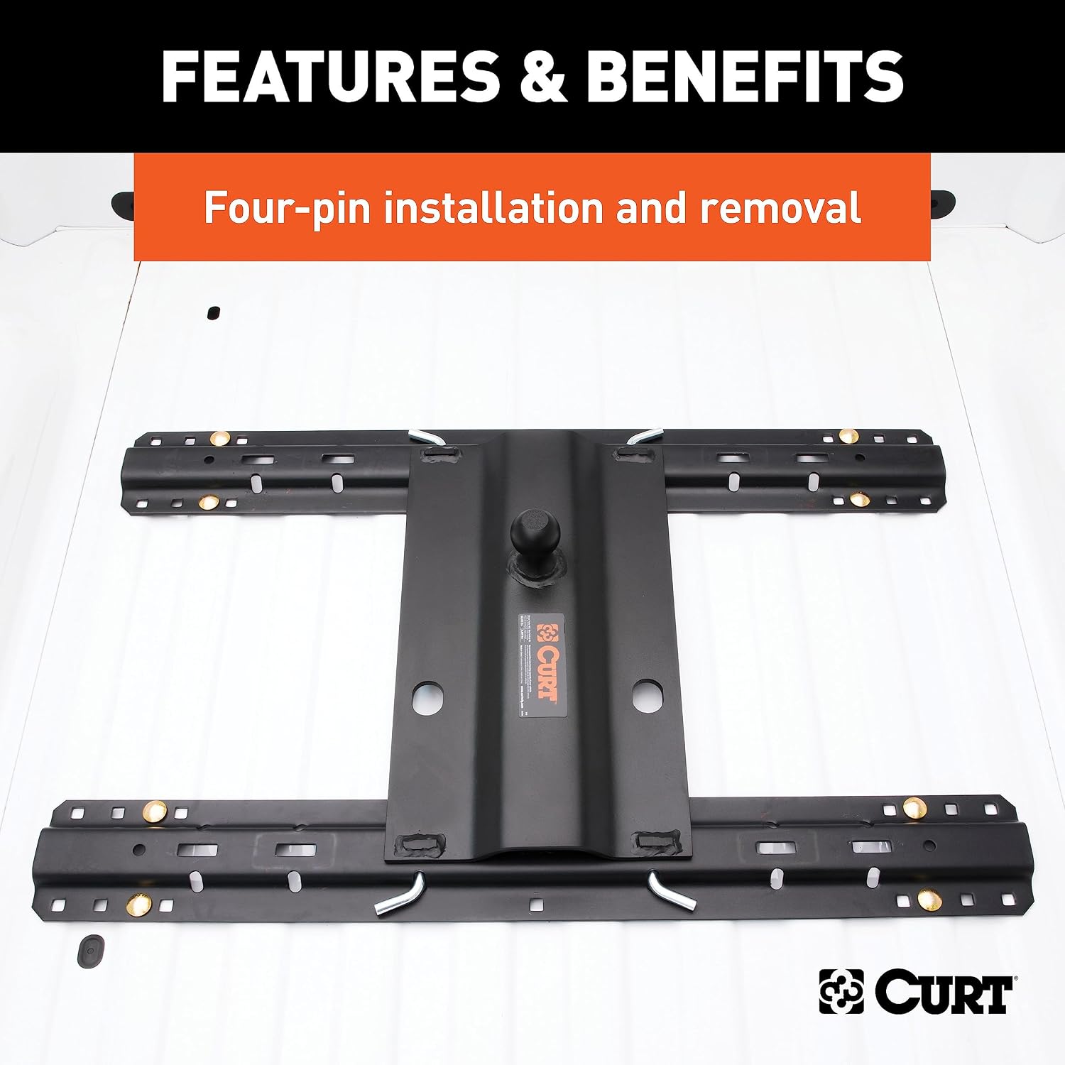 Curt Manufacturing 16055 Rail Mounted Gooseneck Hitch