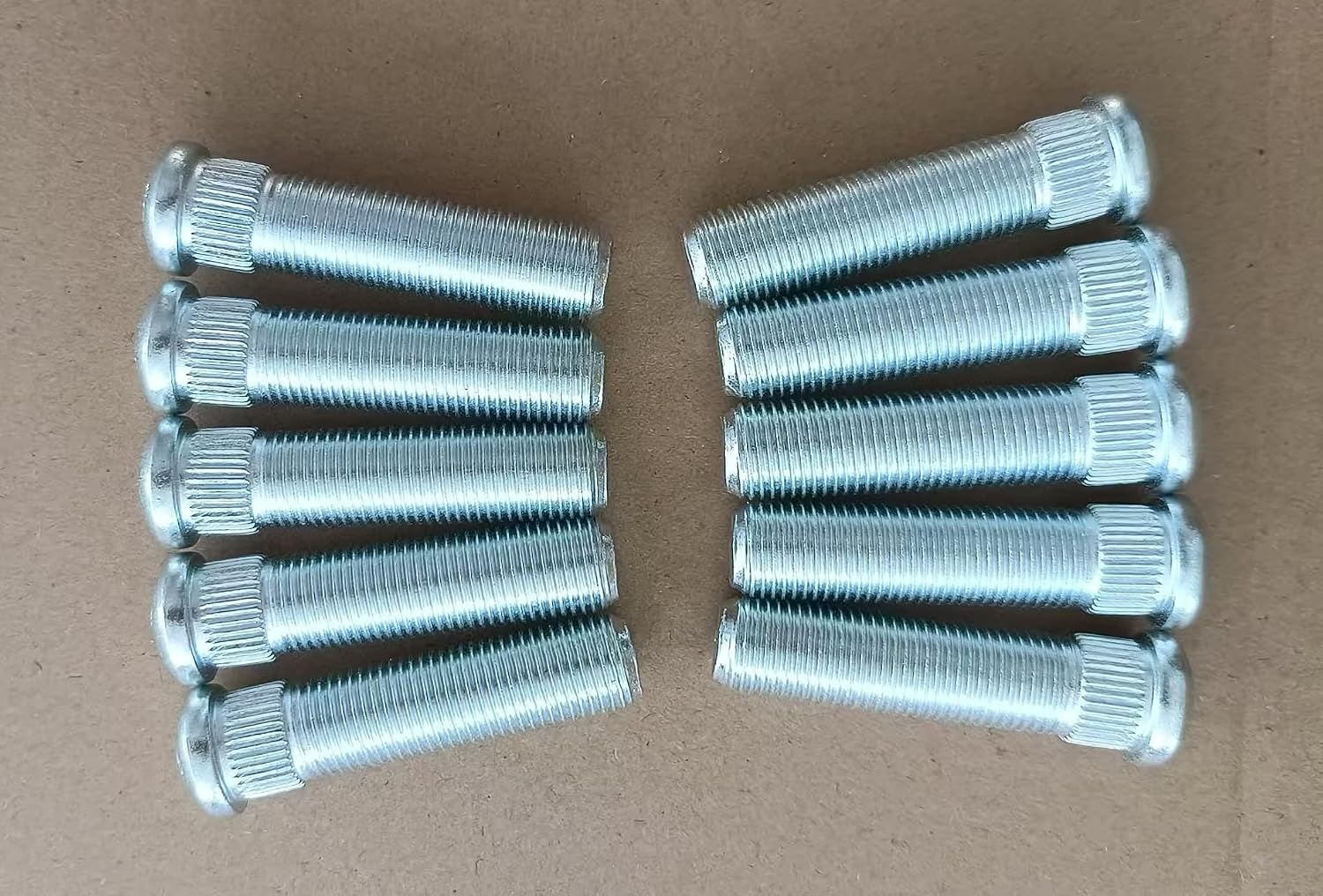 10 PCS 1/2" Extended Longer Than Stock Serrated Wheel Stud Bolts Thread 1/2-20 - .535 in. Knurl, 2 in. Length Replacement for Chevrolet Buick Cadillac GMC Pontiac Oldsmobile