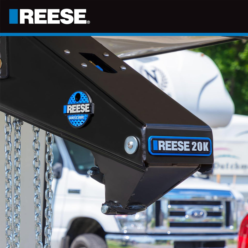 Reese 94920 Goose Box 5th Wheel Pin Box, Air Ride 20,000 lbs. Capacity, Fits Lippert (1621, 1716, 0719, Rhino), Fabex PB 600 Series