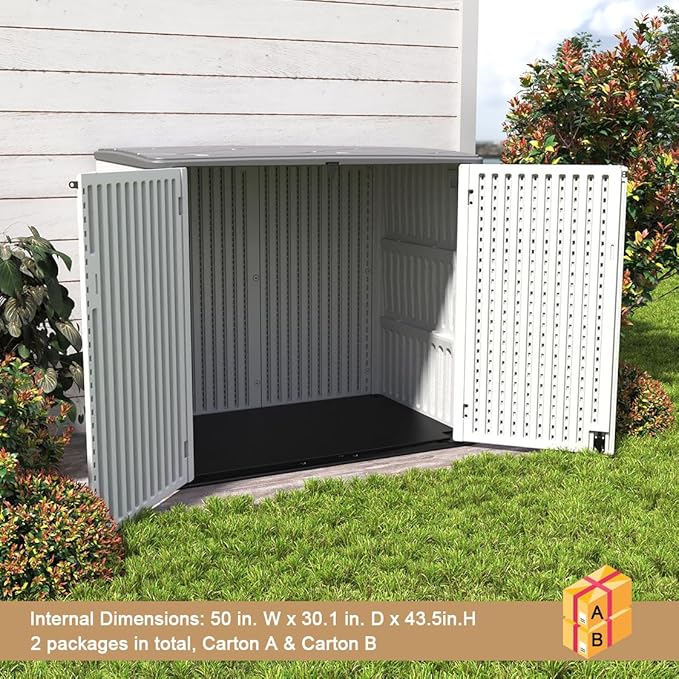 KINYING Larger Outdoor Storage Shed Weather Resistance, Horizontal Outdoor - Image 7