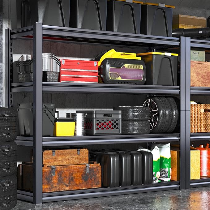 Raybee 40" Wide Heavy Duty Garage Storage Shelves, 3 Pack, Adjustable 4 Tier - Image 8