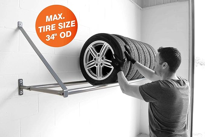 Martins Industries Wall-Mount Tire Rack – Heavy-Duty Steel Storage