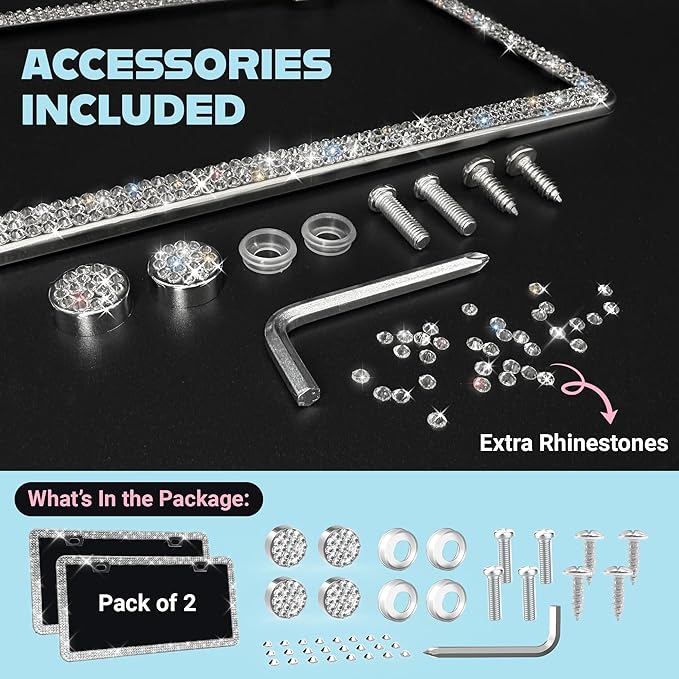 Dazzling Bling License Plate Frames - Image 3