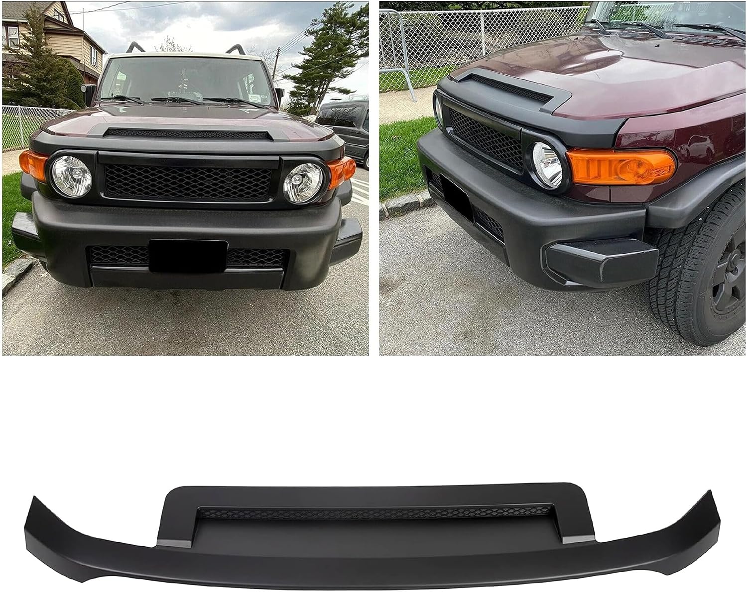 ECOTRIC Hood Molding Trim Compatible with 2007-2014 Toyota FJ Cruiser Replacement for TO1235102 7618035031C0