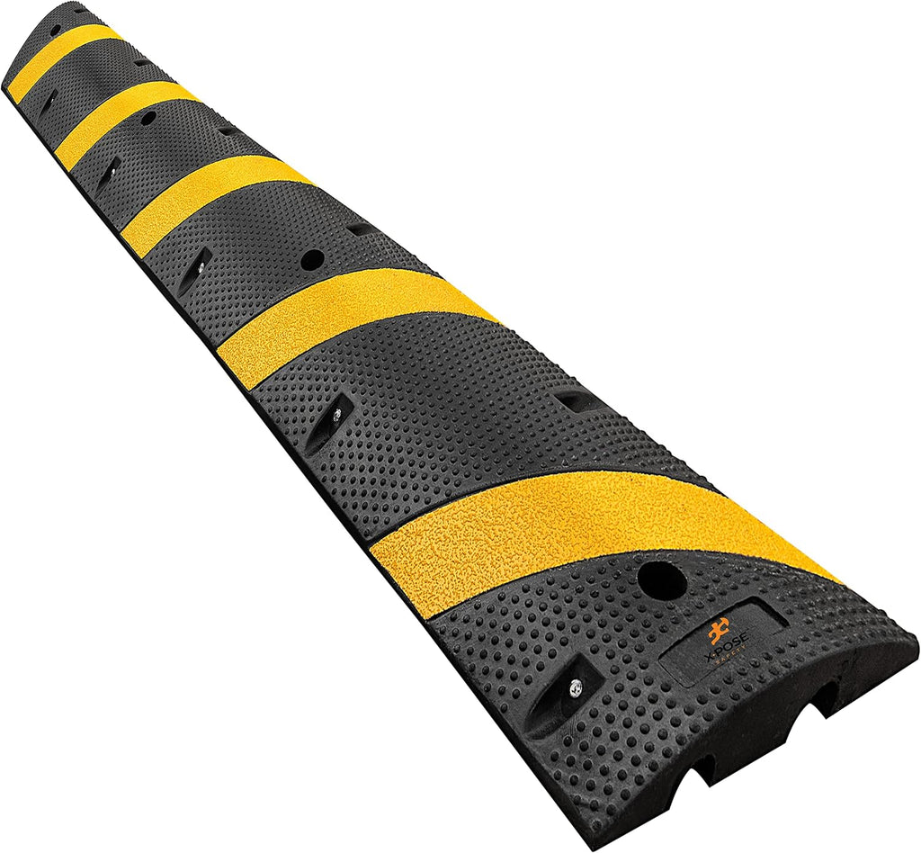 Speed Bump Strip - 6 Ft Rubber Speed Humps - Stop and Slow Cars -
