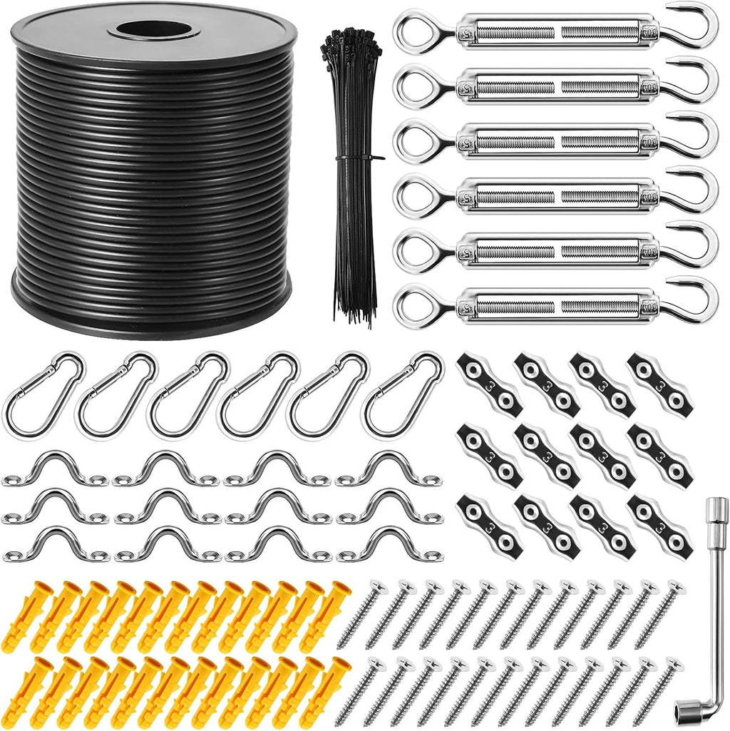 string light hanging kit,164 ft nylon coated stainless, main product view