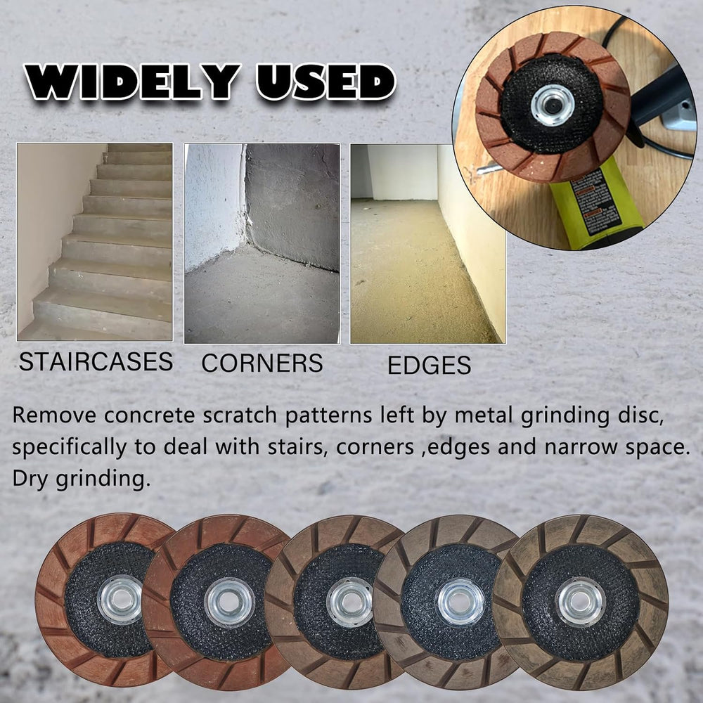 5" Ceramic Bond Diamond Cup Wheel for Concrete, 5/8-11, 100 Grit