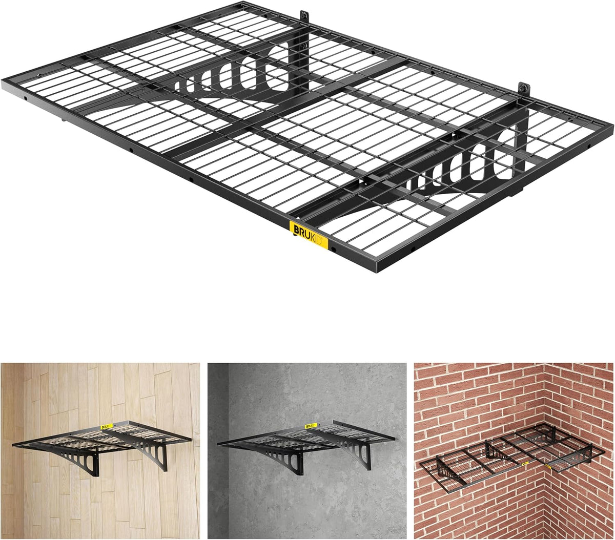 2x3ft Adjustable Rail Wall Garage Storage Shelf, Tool Room, Supermarket Wall