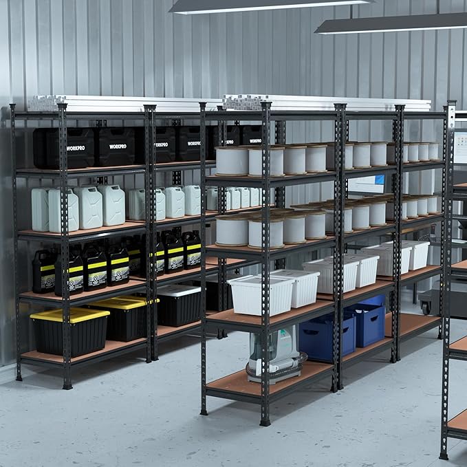 WORKPRO 5-Tier Metal Storage Shelving Unit, 36”W x 18”D x 72”H, Adjustable - Image 8