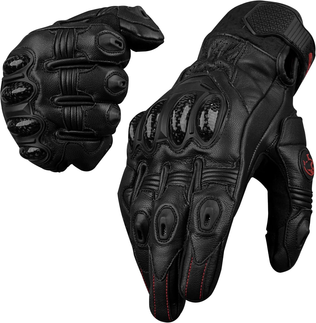 J.A.G. Leather Motorcycle Gloves