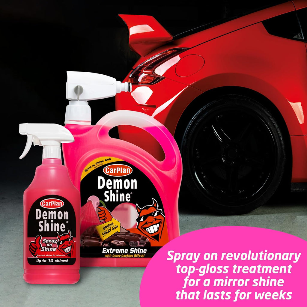 CarPlan Demon Shine 68 fl Oz (2L) with Spray Gun - Spray on Shine