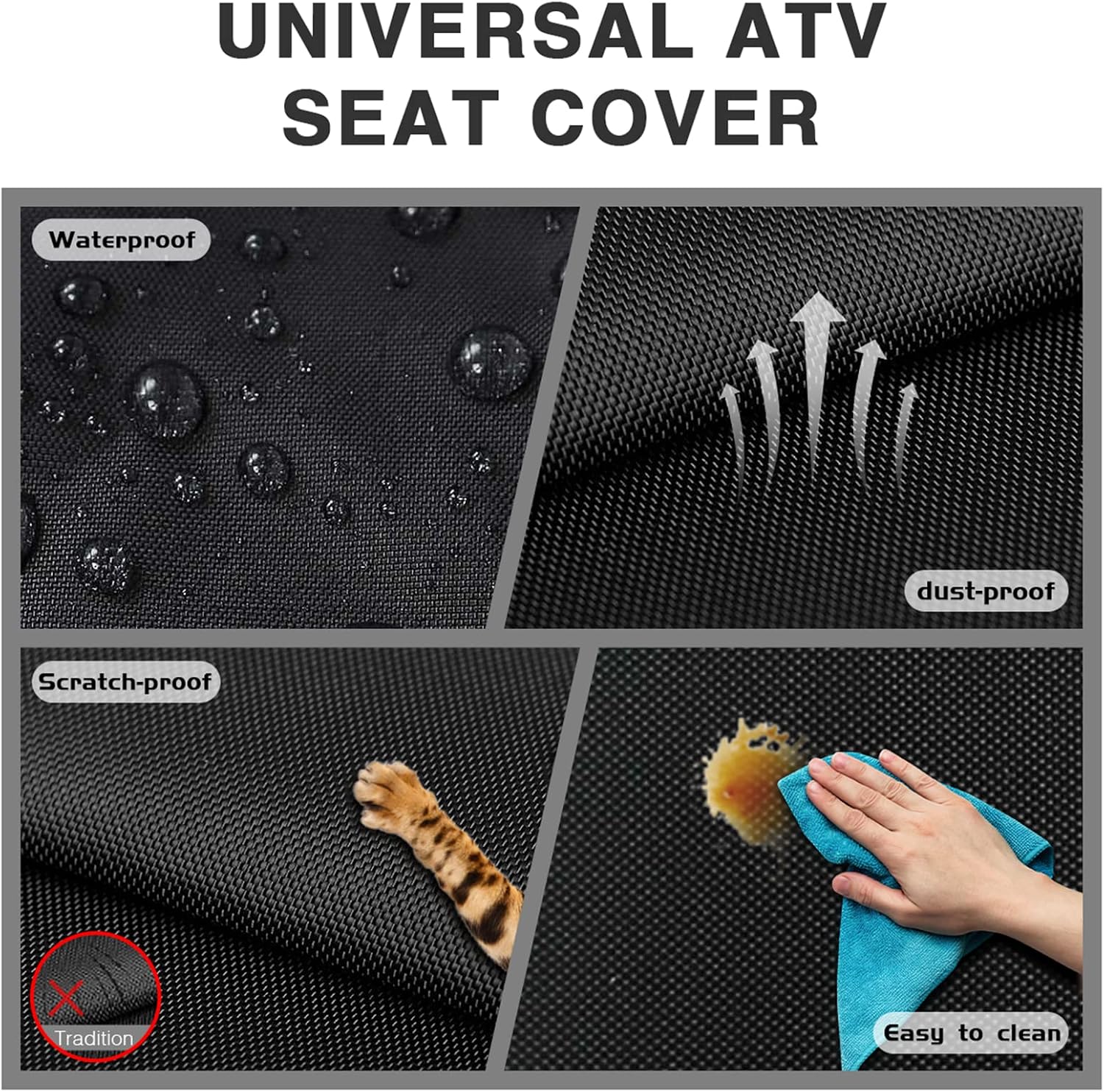 Himal Outdoors ATV Seat Cover Waterproof 420D Oxford Fits Most ATV