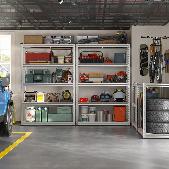 REIBII 2020LBS Garage Shelving Heavy Duty Metal Shelving 5 Tier Storage Shelves - Image 7
