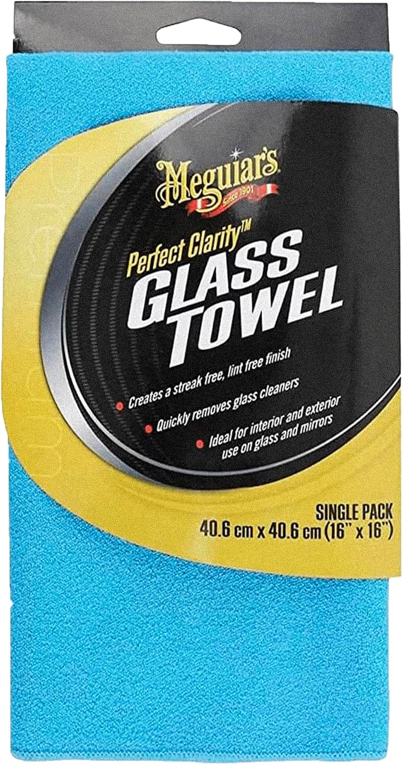 Meguiar's X190300 Perfect Clarity Glass Towels, Streak Free and Lint Free Finish -3 Pack
