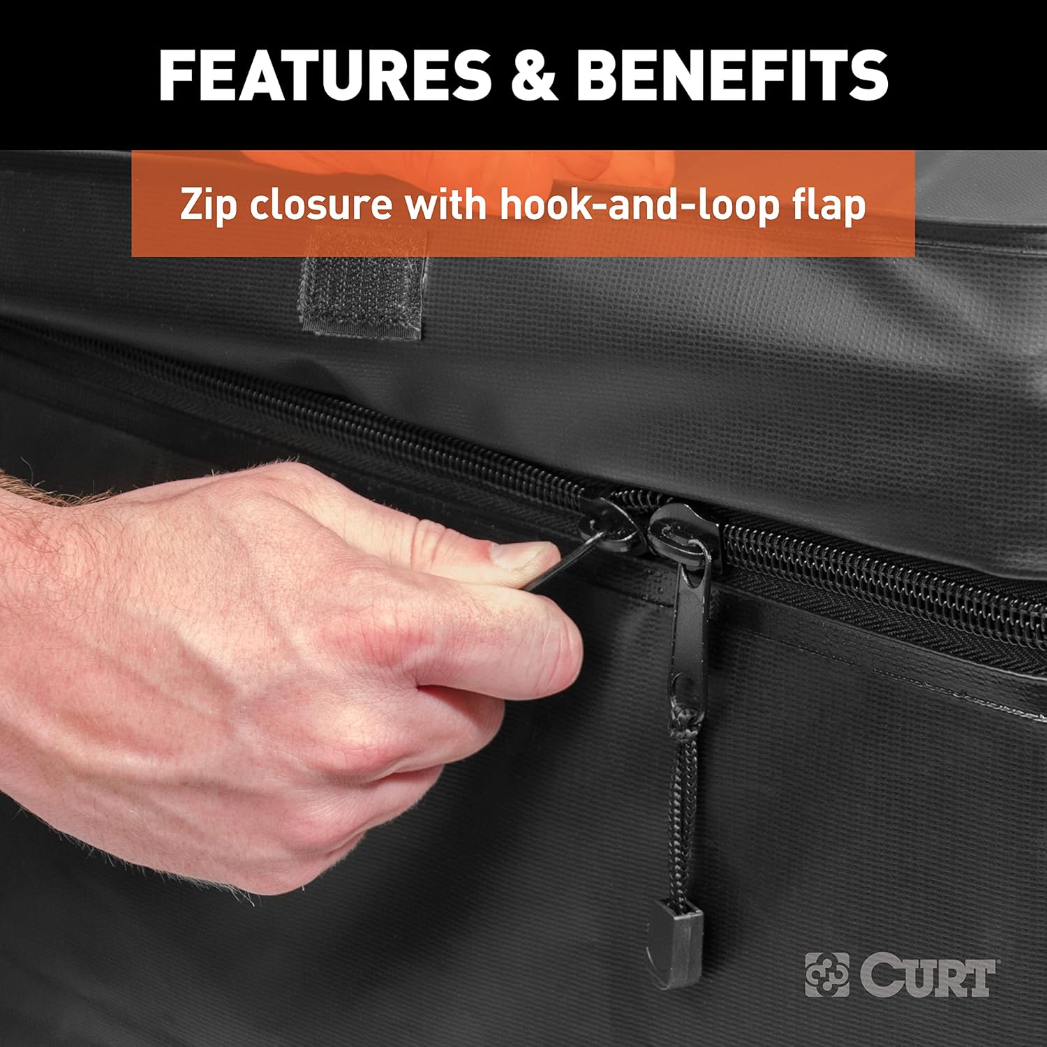 CURT 18210 Cargo Bag, Black Vinyl, 56-Inch x 18-Inch x 21-Inch