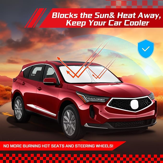ARISMOTOR Windshield Sun Shade for Acura RDX 2019-2025, Custom Fit Foldable - Image 7