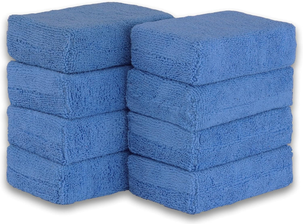 SimpleHouseware Microfiber Ultra-Soft Applicator Foam, Blue, 8-Pack