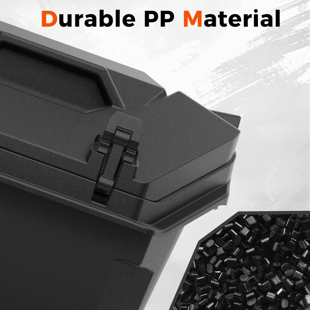 55QT Rear Cargo Box for Polaris RZR XP 1000/ XP 4 1000 2024-2026 | Storage UTV Rear Bed Box Forward Cargo Storage Bin Polypropylene with Two Lockable Latches Accessories Waterproof Black