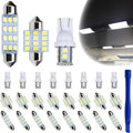 ecocstm 24 PCS Interior Led Dome Lights for Cars, 194 T10 DE3175 578 31mm 42mm Luces Led Para Carro, Car Accesorios Map Door Side Marker Cornering Trunk Light (White)