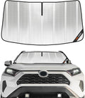 Pigenius Windshield Sun Shade for Toyota RAV4 2019-2025; RAV4 Prime 2021-2024. Full Coverage Rearview Mirror Shade for Ultimate Protection